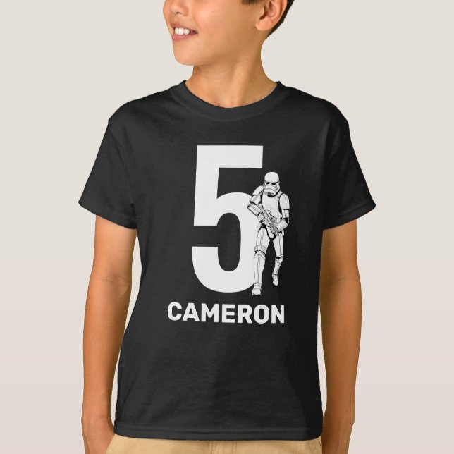 Personalized Star Wars Stormtrooper Birthday T-Shirt (Front)