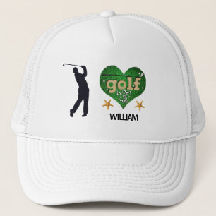 Personalized Starfish Male Silhouette GOLF Trucker Hat