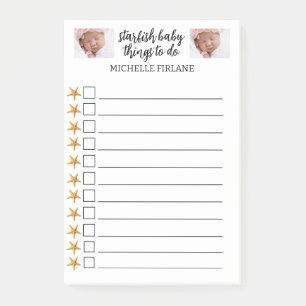 Personalized  starfish things to do post-it notes