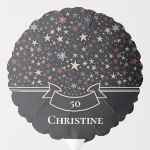 Personalized Starry Night - Custom Name & Age Balloon