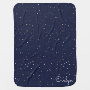 Personalized Starry Sky Print Baby Blanket