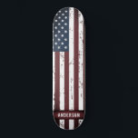 Personalized Stars and Stripes American Flag  Skateboard<br><div class="desc">American Flag Skateboard - American flag in a rustic distressed design . Personalize this stars and stripes skateboard with monogram name. This personalized american flag red white and blue skateboard deck is perfect. Visit our patriotic american flag collection for matching american flag gifts and decor. COPYRIGHT © 2020 Judy Burrows,...</div>