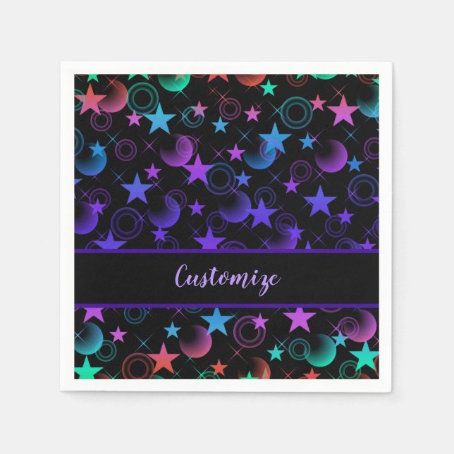 Personalized Stars 'n Stuff Pattern 2 Napkins (Front)