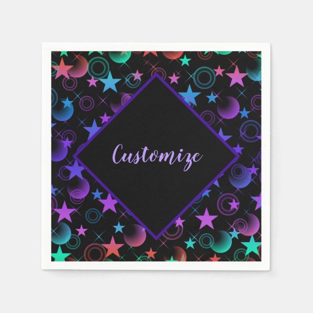 Personalized Stars 'n Stuff Pattern Napkins (Front)