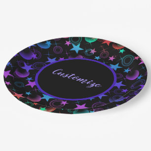 Personalized Stars 'n Stuff Pattern Paper Plates