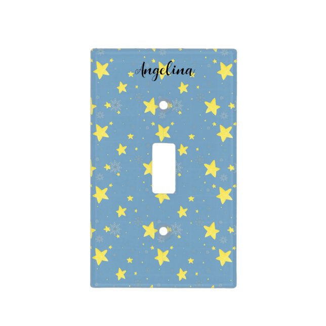 Personalized Stars Pattern Light Switch Cover (Front)