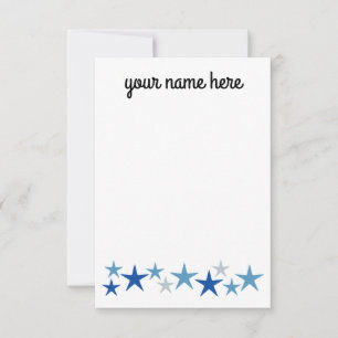 Personalized Stars Stationery for Boys Thank You Card
