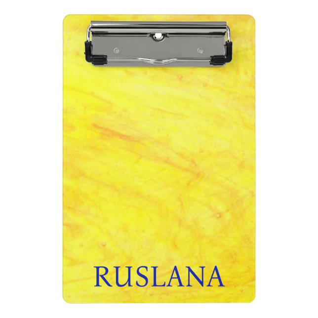 Personalized Starship Yellow Mini Clipboard (Front)