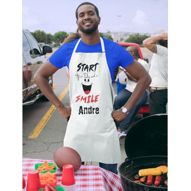 Personalized Start Your Day With A Smile Apron (Creator Uploaded)