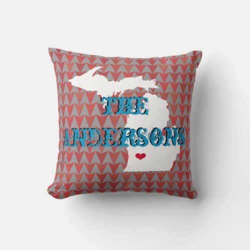 Personalized State Floral Or Any Color Pillow