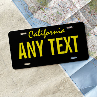 personalized state license plate - California -
