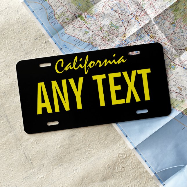 personalized state license plate - California -  (In Situ)