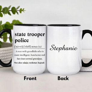 Personalized State Trooper Police Definition Mug