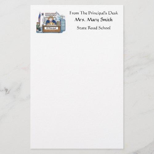 Personalized Stationary for the Principal Stationery