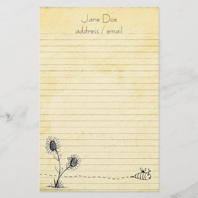 Personalized Stationary Stationery (Front)