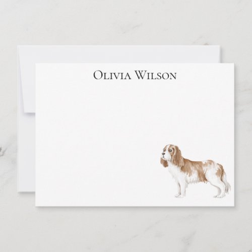 Personalized stationary with spaniel note card