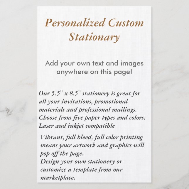 Personalized Stationery (Front)