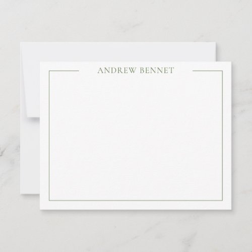 Personalized Stationery Classic Family Thank You Note Card