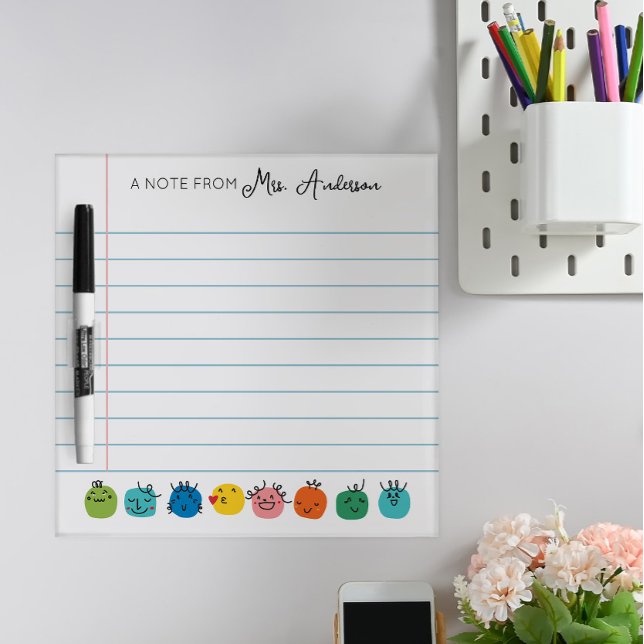 Personalized Stationery Emoji Teacher Gift Dry Erase Board (Creator Uploaded)