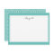 Personalized Stationery Flat Card | Turquoise