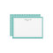 Personalized Stationery Flat Card | Turquoise