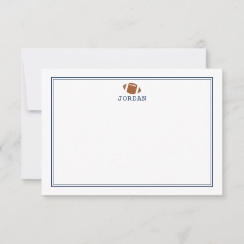 Personalized Stationery Football  Note Card