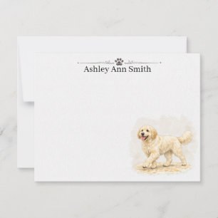 Personalized Stationery Golden Doodle Note Cards