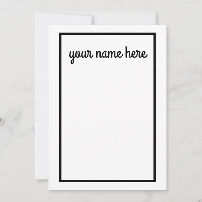 Personalized Stationery Notecards for Men (Front)