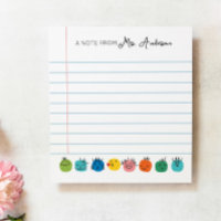 Personalized Stationery Notepad Emoji Teacher Gift