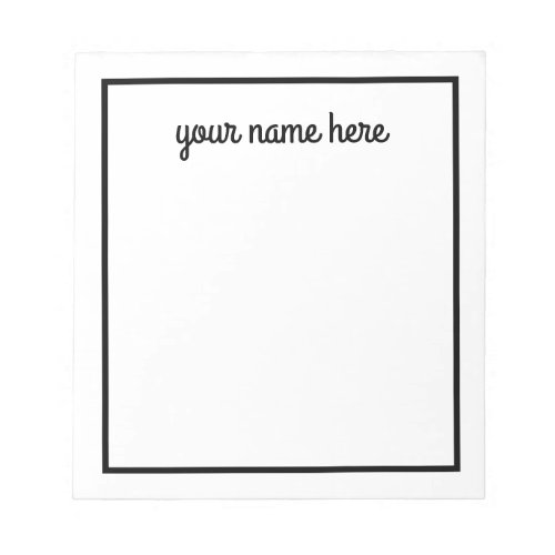 Personalized Stationery Notepad for Men
