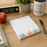 Personalized Stationery Notepad Teacher Gift