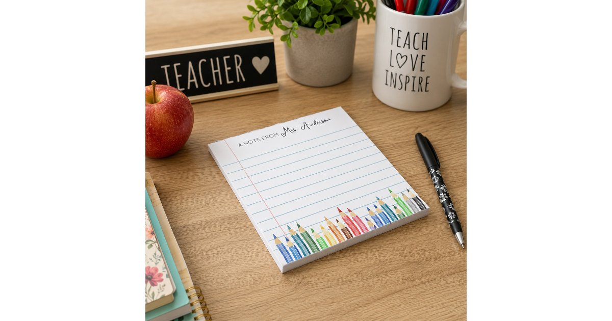 Notepad Gift Personalized Stationery Notepad Teacher Gift | Zazzle