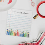 Personalized Stationery Notepad Teacher Gift<br><div class="desc">This handy personalized notepad is a thoughtful and practical gift that combines style and function. Perfect for jotting down notes, reminders, to-do lists, or even creative ideas, it’s an ideal companion for teachers, friends, family, or anyone who loves staying organized. Customizing it with a name or special message adds a...</div>