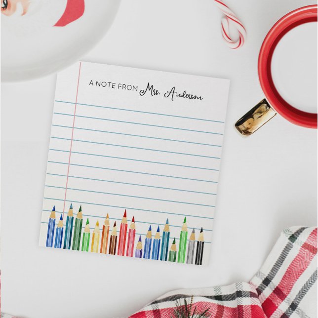 Personalized Stationery Notepad Teacher Gift (Christmas gift for teachers)