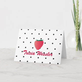Personalized Stationery - Strawberry Note Card