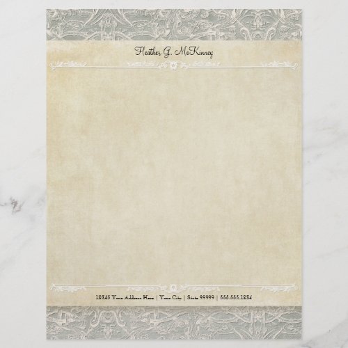 Personalized Stationery Vintage French Regency Flyer