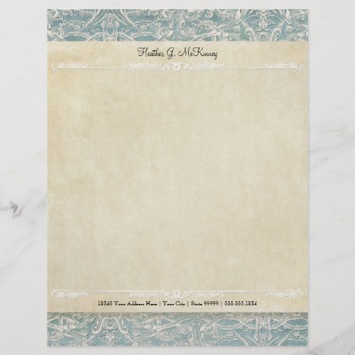 Personalized Stationery Vintage French Regency Flyer