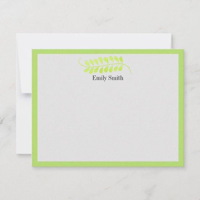 Personalized Stationery Wild Meadow Flat Card (Front)