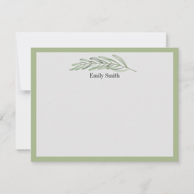 Personalized Stationery Wild Meadow Flat Card (Front)