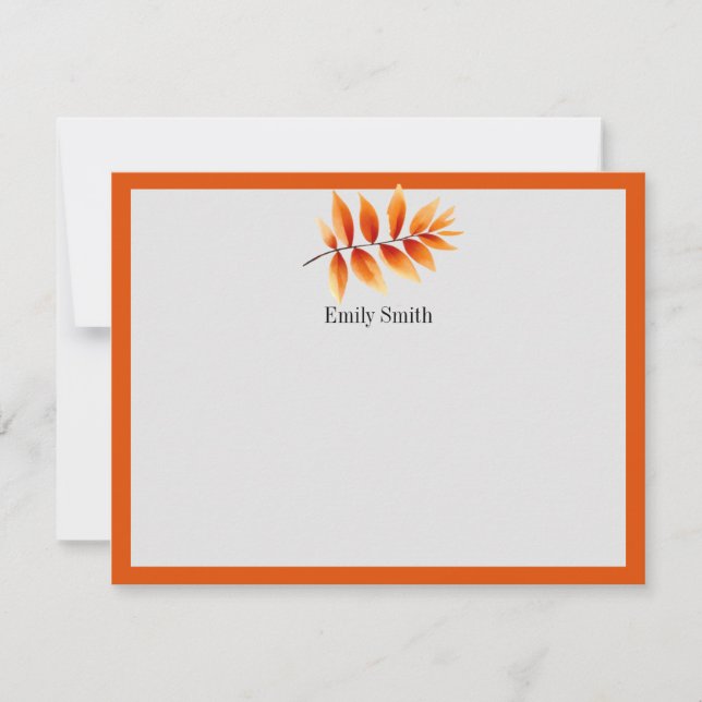 Personalized Stationery Wild Meadow Flat Card (Front)