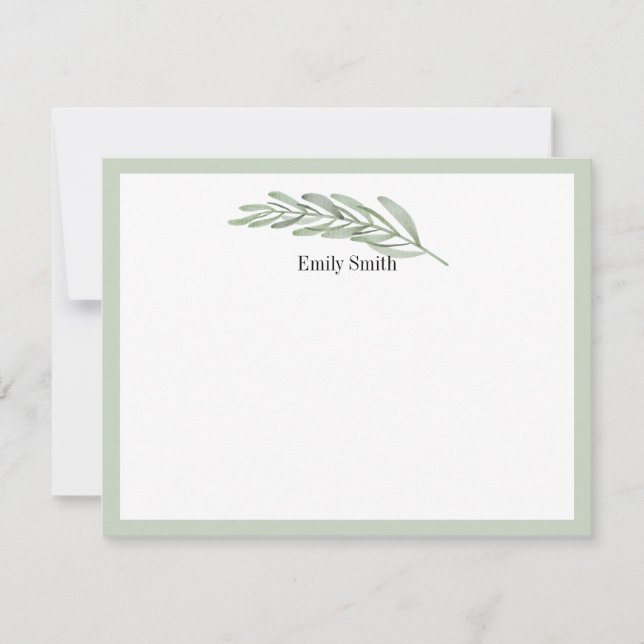 Personalized Stationery Wild Meadow Flat Card (Front)