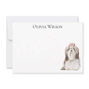Personalized stationery with dog note card