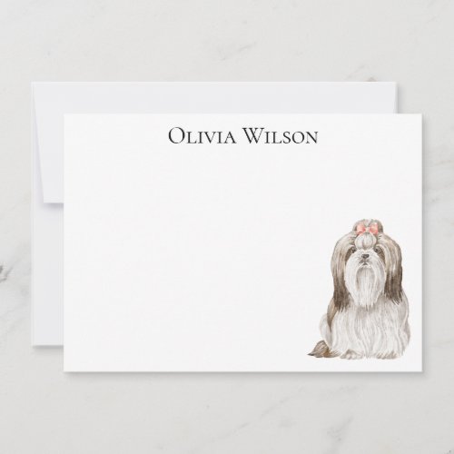 Personalized stationery with dog note card