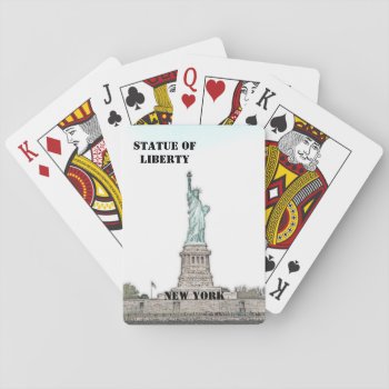 Personalized Statue Of Liberty New York Cit Playing Cards by CreativeMastermind at Zazzle
