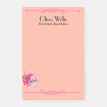 Personalized "Stay Focused. Stay Fabulous" Peach