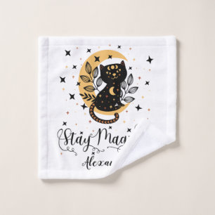 Personalized Stay Magical Cat Themed Bath Towel Set