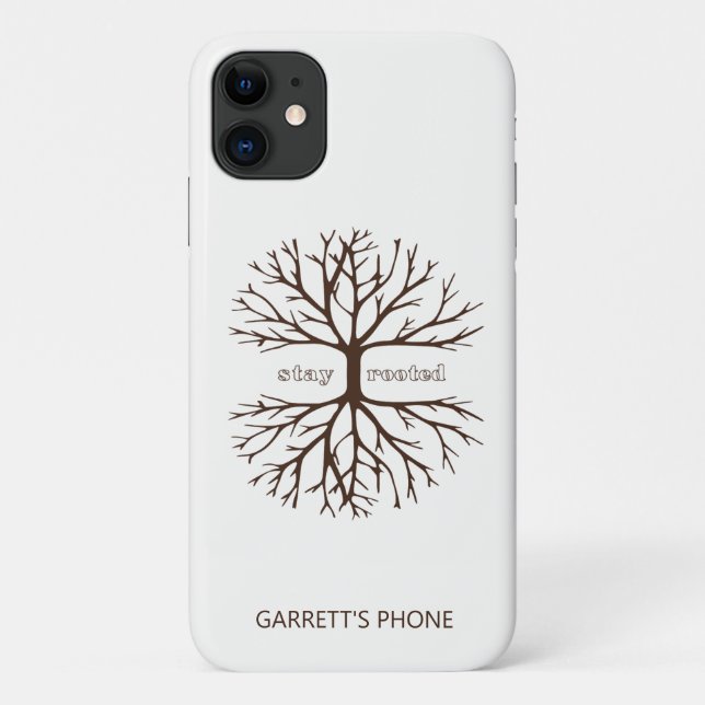 Personalized Stay Rooted Inspirational Christian C Case-Mate iPhone Case (Back)