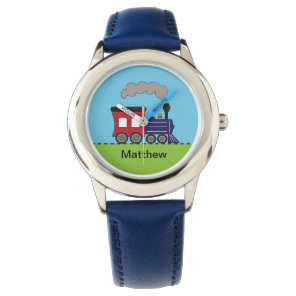 Personalized Steam Train Locomotive Watch