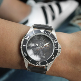 Personalized Steam Train Locomotive Watch