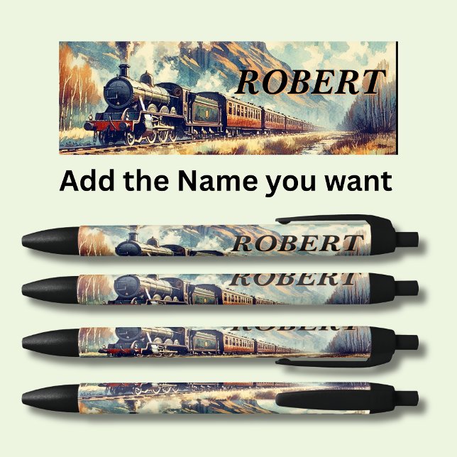 Personalized Steam Train Pen (Creator Uploaded)